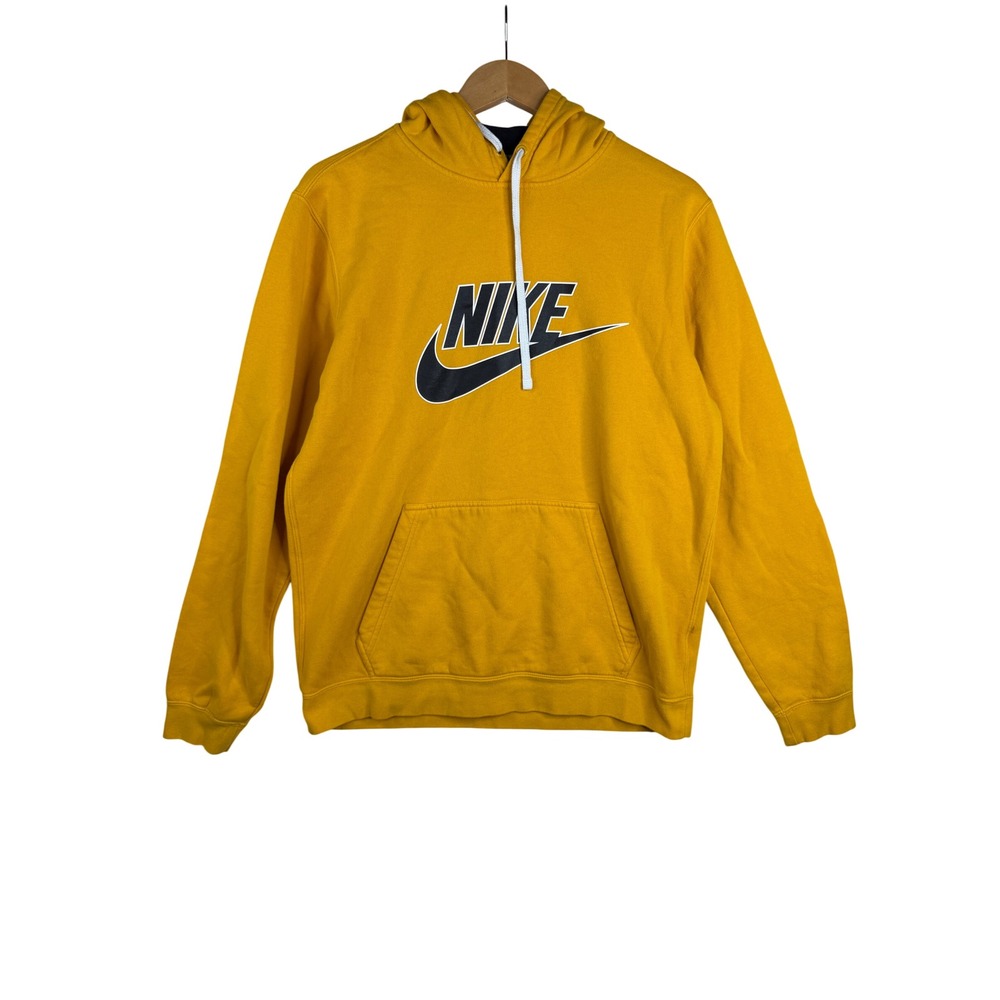 Nike Men's Sportswear Futura Graphic Pullover Hoodie size Medium Yellow/Black